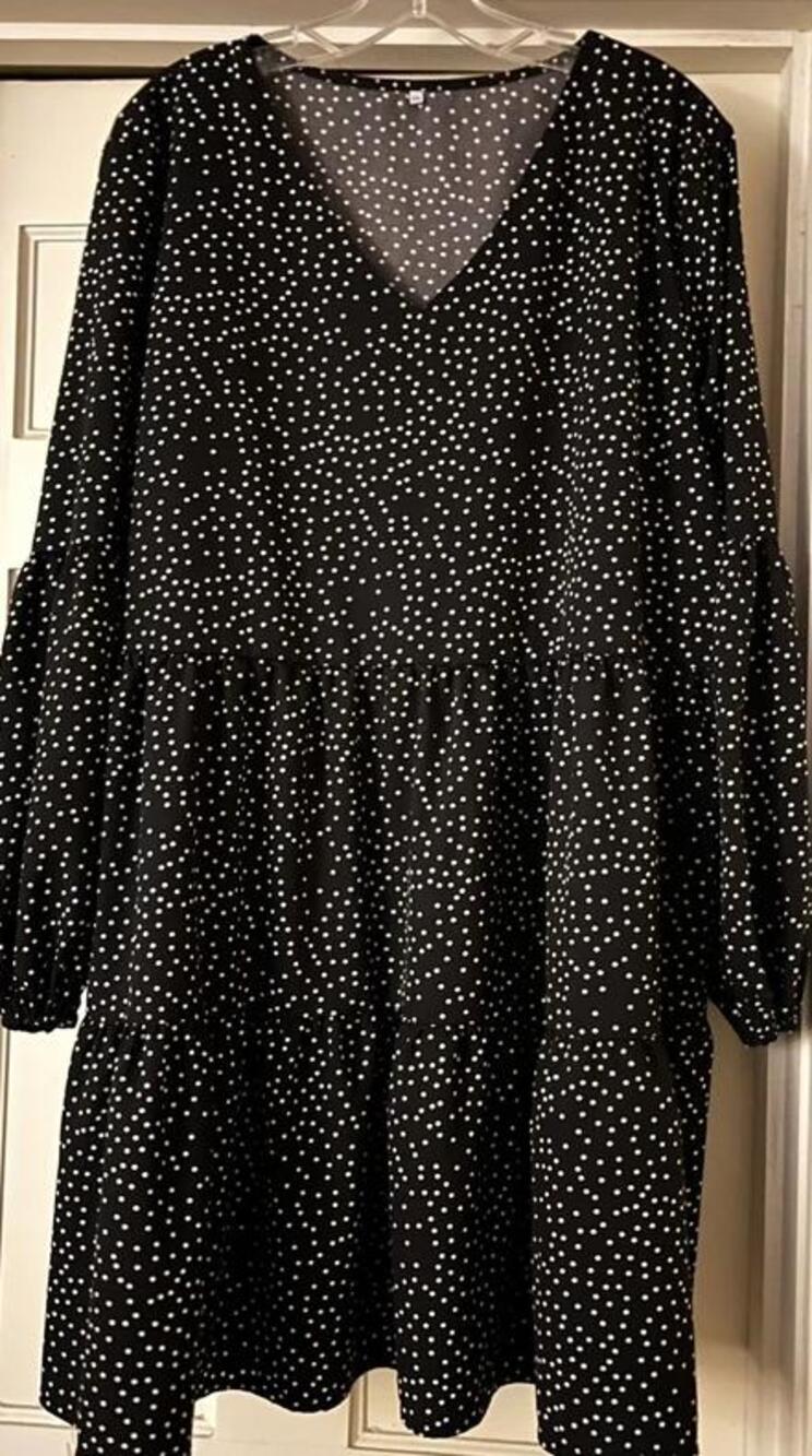 Women's Wrap Dress V-Neck Long Sleeve